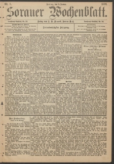 Sorauer Wochenblatt, Nr. 5. (6. Januar 1893)