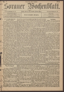 Sorauer Wochenblatt, Nr. 7. (8. Januar 1893)