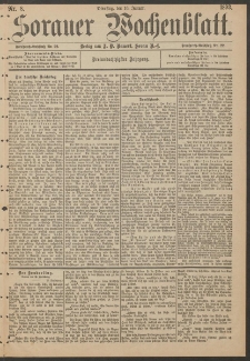 Sorauer Wochenblatt, Nr. 8. (10. Januar 1893)