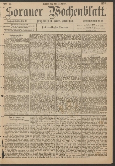 Sorauer Wochenblatt, Nr. 10. (12. Januar 1893)