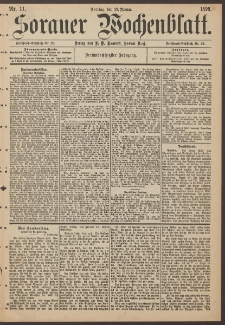 Sorauer Wochenblatt, Nr. 11. (13. Januar 1893)