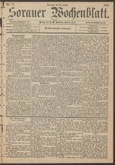 Sorauer Wochenblatt, Nr. 17. (20. Januar 1893)