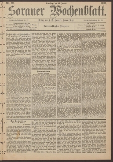 Sorauer Wochenblatt, Nr. 20. (24. Januar 1893)