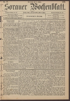 Sorauer Wochenblatt, Nr. 21. (25. Januar 1893)