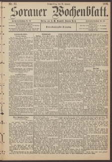 Sorauer Wochenblatt, Nr. 22. (26. Januar 1893)
