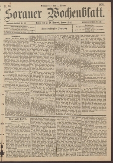 Sorauer Wochenblatt, Nr. 36. (11. Februar 1893)