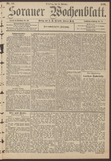 Sorauer Wochenblatt, Nr. 44. (21. Februar 1893)