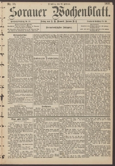 Sorauer Wochenblatt, Nr. 50. (28. Februar 1893)