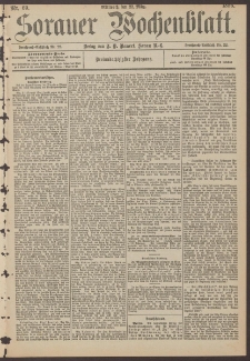 Sorauer Wochenblatt, Nr. 69. (22. M&auml;rz 1893)