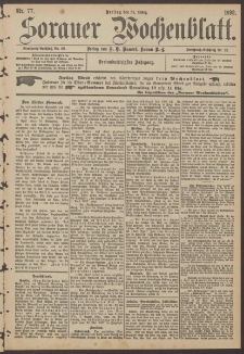 Sorauer Wochenblatt, Nr. 77. (31. M&auml;rz 1893)