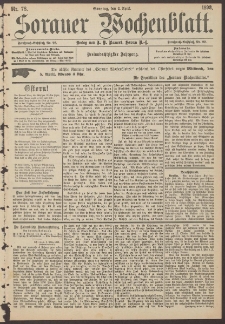Sorauer Wochenblatt, Nr. 78. (2. April 1893)