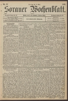 Sorauer Wochenblatt, Nr. 92. (21. April 1893)