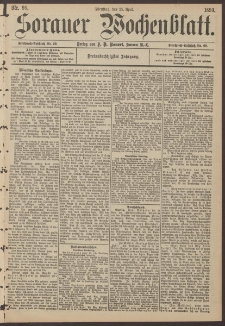 Sorauer Wochenblatt, Nr. 95. (25. April 1893)