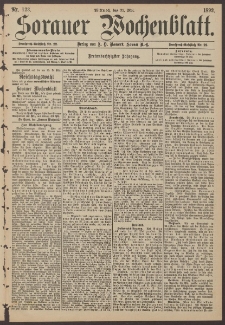 Sorauer Wochenblatt, Nr. 123. (31. Mai 1893)