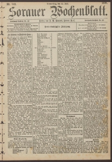 Sorauer Wochenblatt, Nr. 142. (22. Juni 1893)