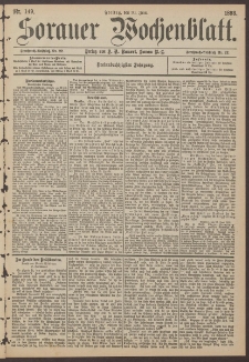 Sorauer Wochenblatt, Nr. 149. (30. Juni 1893)