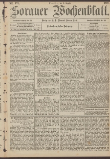 Sorauer Wochenblatt, Nr. 178. (3. August 1893)