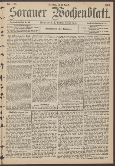 Sorauer Wochenblatt, Nr. 185. (11. August 1893)