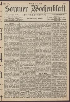Sorauer Wochenblatt, Nr. 189. (17. August 1893)