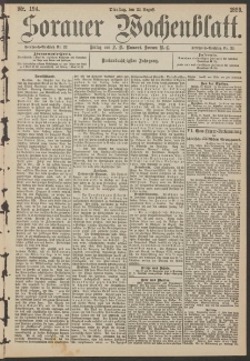 Sorauer Wochenblatt, Nr. 194. (22. August 1893)