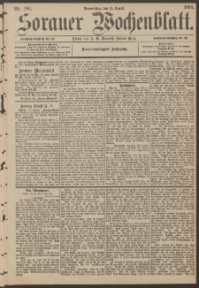 Sorauer Wochenblatt, Nr. 196. (24. August 1893)