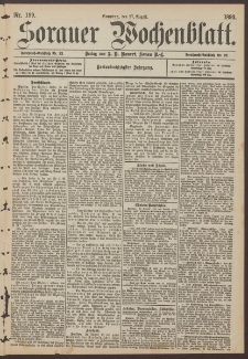 Sorauer Wochenblatt, Nr. 199. (27. August 1893)