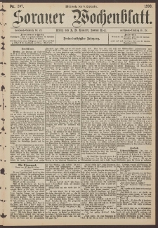 Sorauer Wochenblatt, Nr. 207. (6. September 1893)