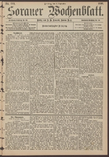 Sorauer Wochenblatt, Nr. 209. (8. September 1893)