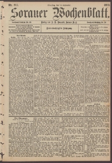 Sorauer Wochenblatt, Nr. 212. (12. September 1893)