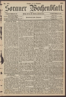 Sorauer Wochenblatt, Nr. 223. (24. September 1893)