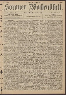 Sorauer Wochenblatt, Nr. 265. (12. November 1893)