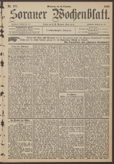 Sorauer Wochenblatt, Nr. 273. (22. November 1893)