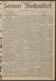 Sorauer Wochenblatt, Nr. 277. (28. November 1893)