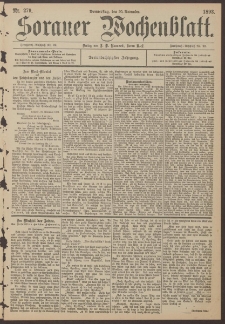 Sorauer Wochenblatt, Nr. 279. (30. November 1893)