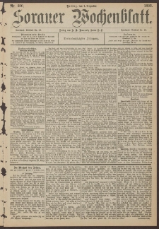 Sorauer Wochenblatt, Nr. 280. (1. Dezember 1893)