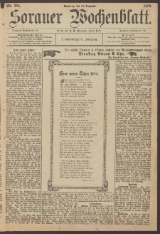 Sorauer Wochenblatt, Nr. 304. (31. Dezember 1893)