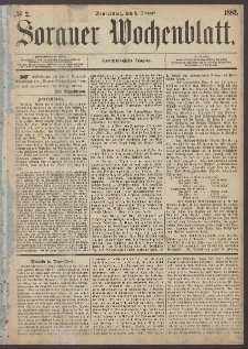 Sorauer Wochenblatt, No. 2. (5. Januar 1882)