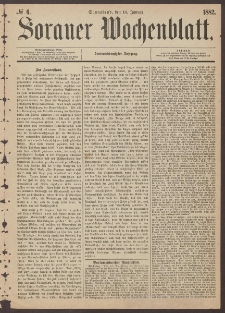 Sorauer Wochenblatt, No. 6. (14. Januar 1882)