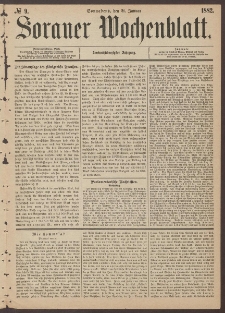 Sorauer Wochenblatt, No. 9. (21. Januar 1882)