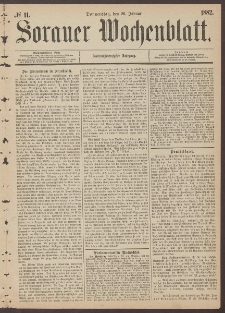 Sorauer Wochenblatt, No. 11. (26. Januar 1882)