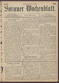 Sorauer Wochenblatt, No. 13. (31. Januar 1882)