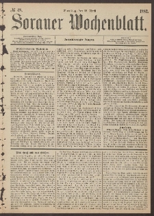 Sorauer Wochenblatt, No. 48. (25. April 1882)