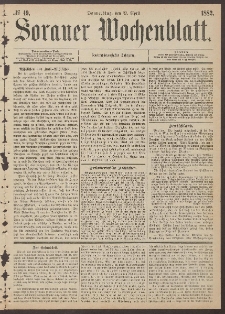 Sorauer Wochenblatt, No. 49. (27. April 1882)