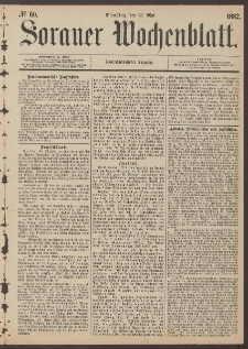Sorauer Wochenblatt, No. 60. (23. Mai 1882)