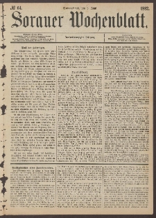 Sorauer Wochenblatt, No. 64. (3. Juni 1882)