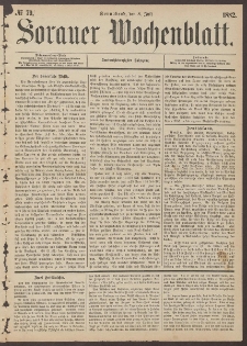 Sorauer Wochenblatt, No. 79. (8. Juli 1882)