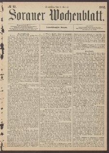 Sorauer Wochenblatt, No. 92. (8. August 1882)