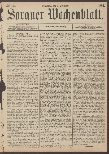 Sorauer Wochenblatt, No. 104. (5. September 1882)
