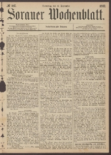 Sorauer Wochenblatt, No. 107. (12. September 1882)