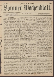 Sorauer Wochenblatt, No. 111. (21. September 1882)